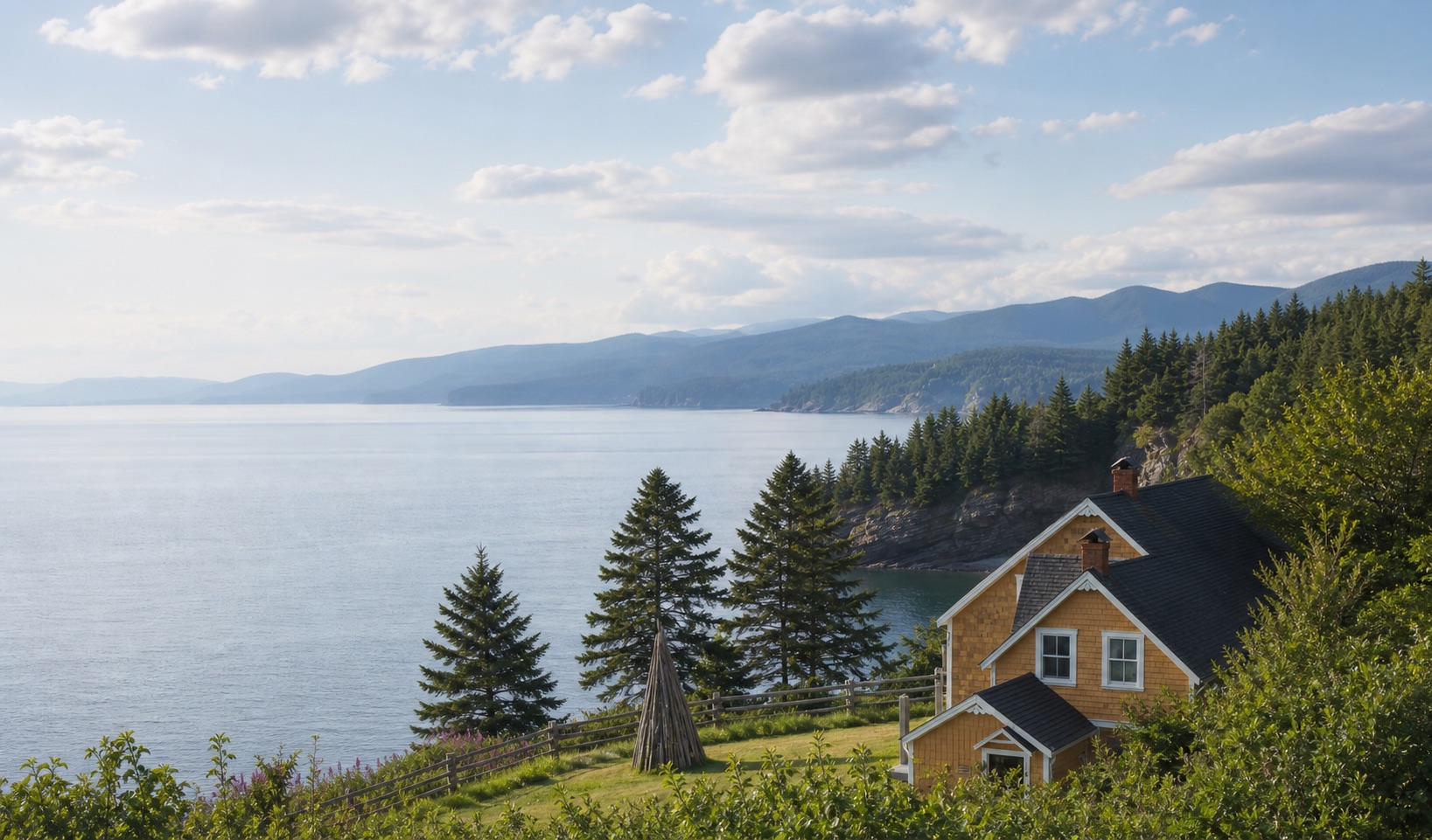 Maison québécoise près du fleuve